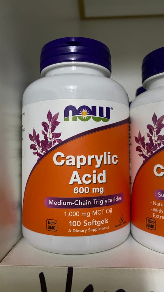 Now Caprylic Acid 600MG 100Caps